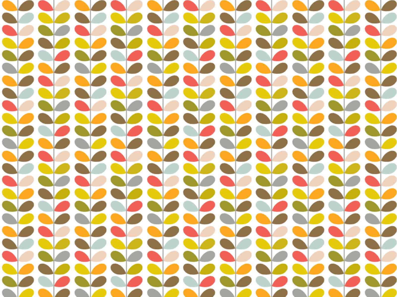 HD Pattern Multi-Colored Leaves Wallpaper