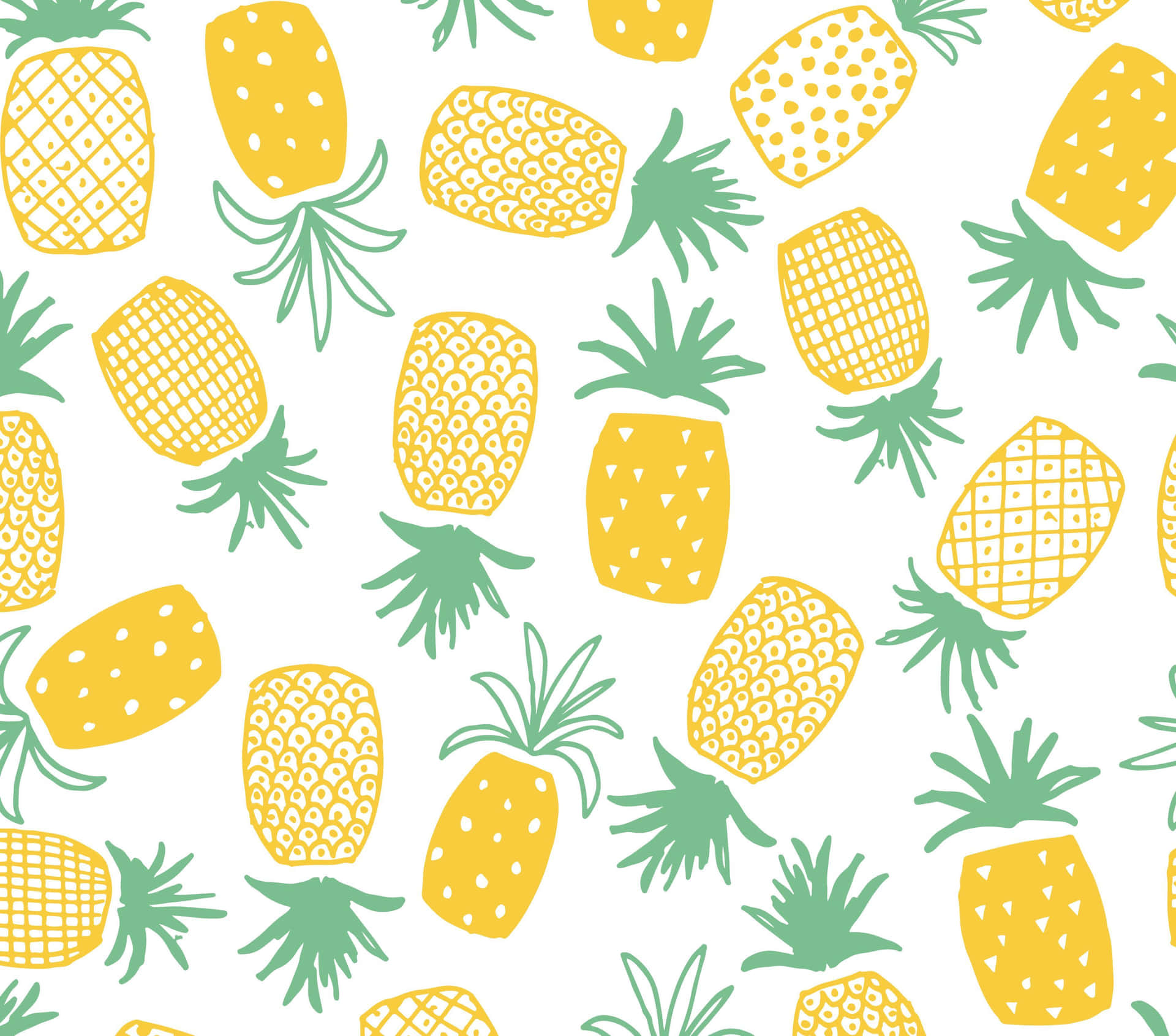 HD Pattern Pineapples Wallpaper
