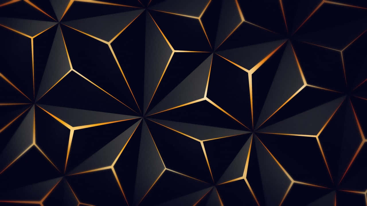 Gold And Black Geometric Background Wallpaper