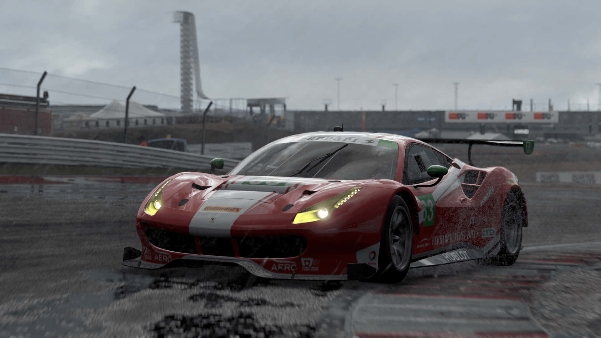 Hdprojektbilar 2 Ferrari 488 Gt3 Bakgrundsbild