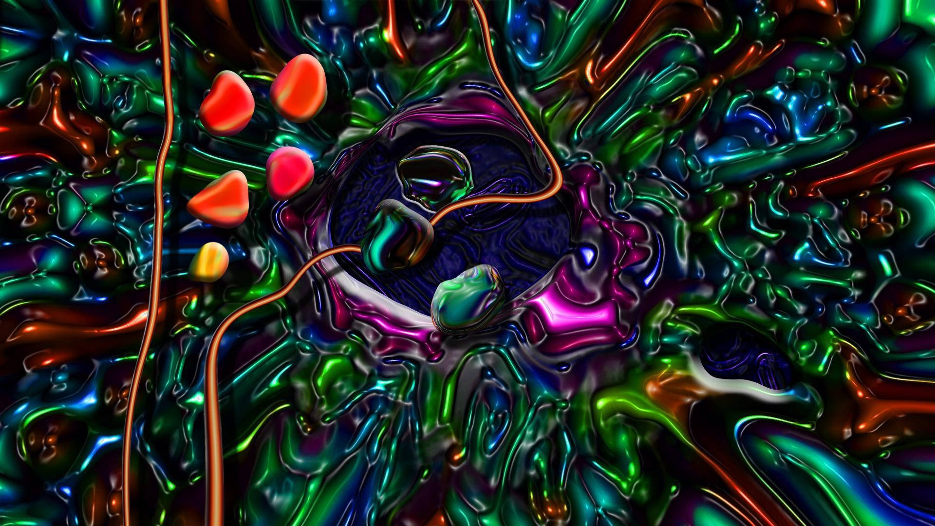 Hd Psychedelic Cell Background Wallpaper