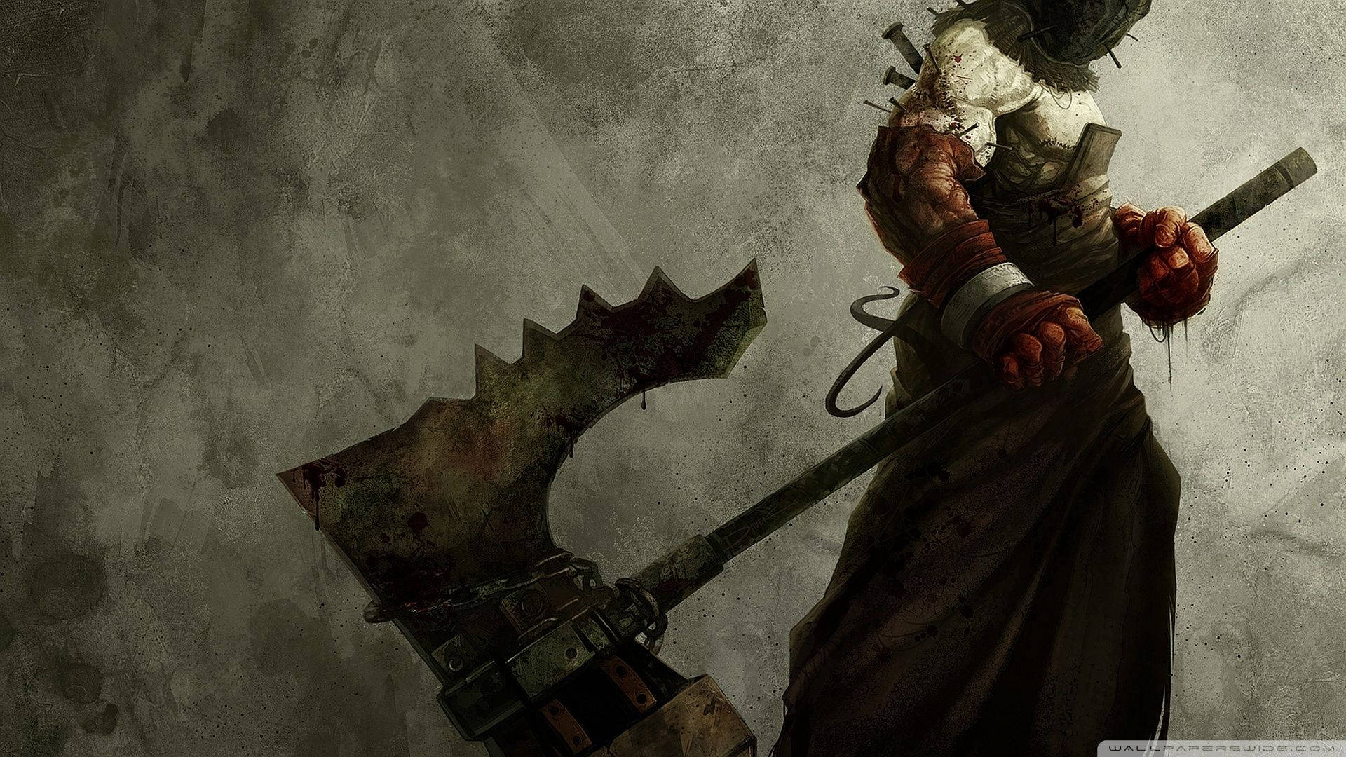 Zombie Executioner from the popular video game Resident Evil Wallpaper
