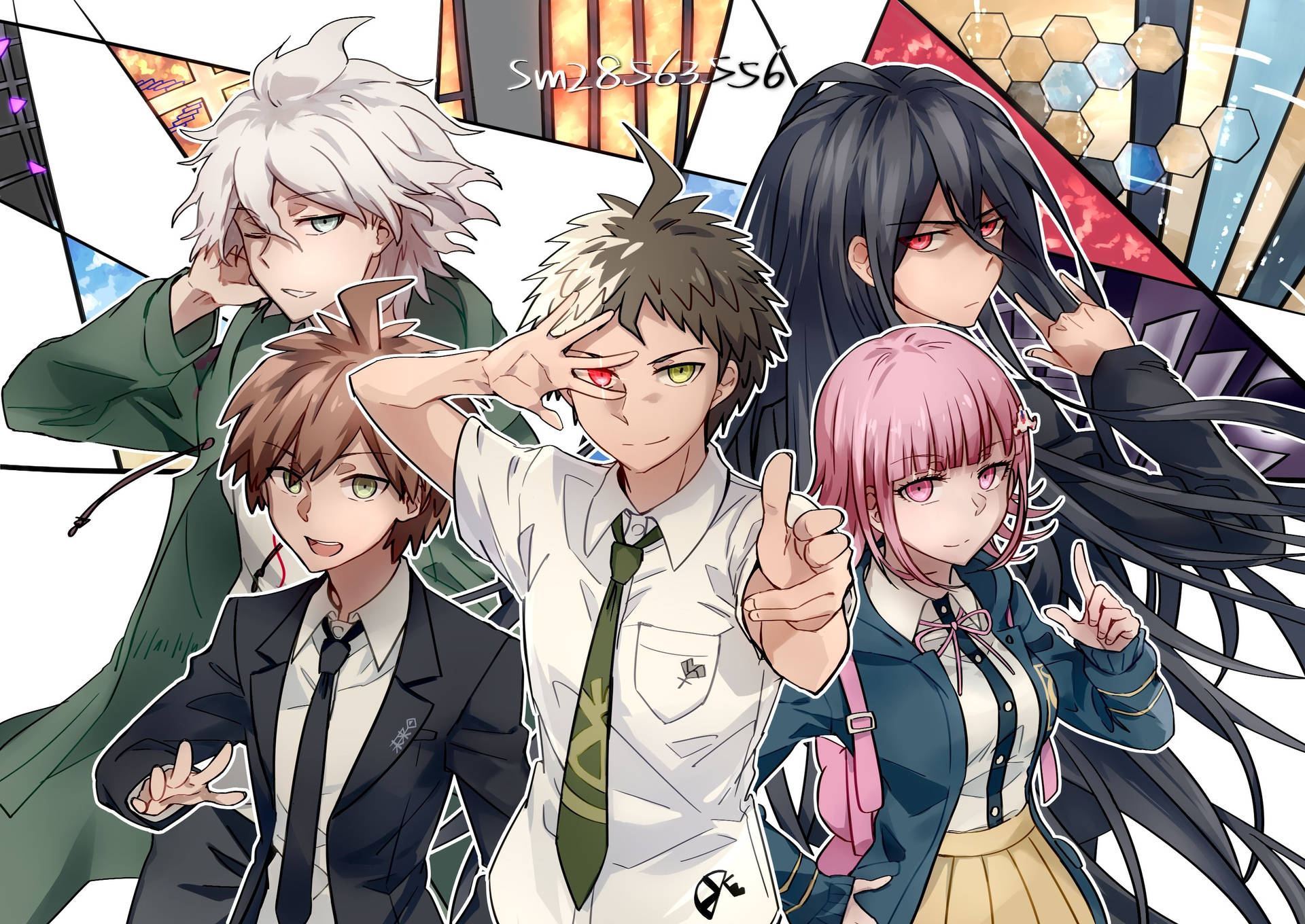 Introducing the Unforgettable Main Characters of Danganronpa Wallpaper