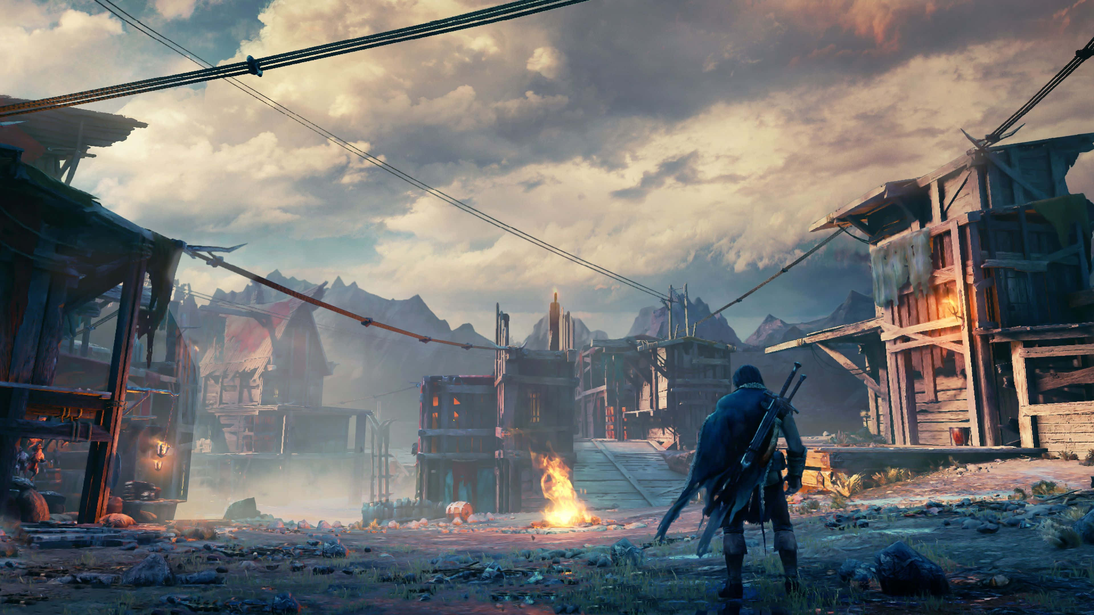 Hd Shadow Of Mordor Enemy Camp Background