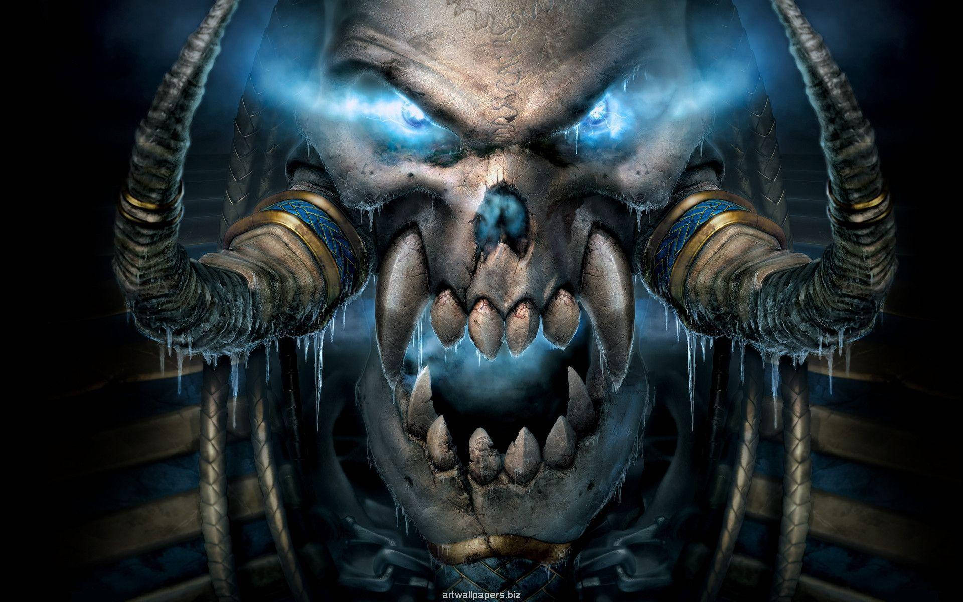 Teschio Hd Da Warcraft Sfondo