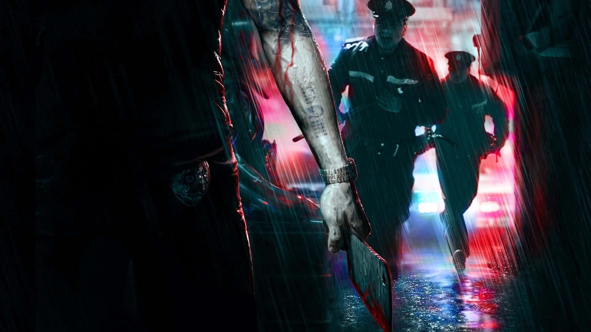 HD Sleeping Dogs Game Police Officers Background