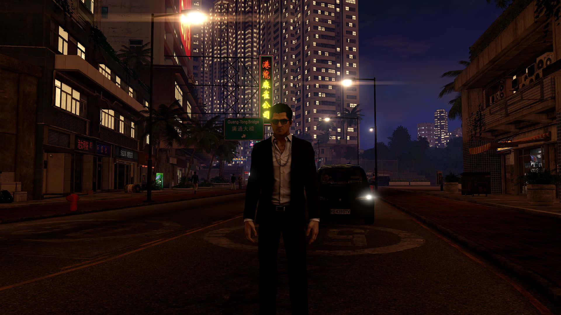 HD Sleeping Dogs Game Character Wei Shen Background