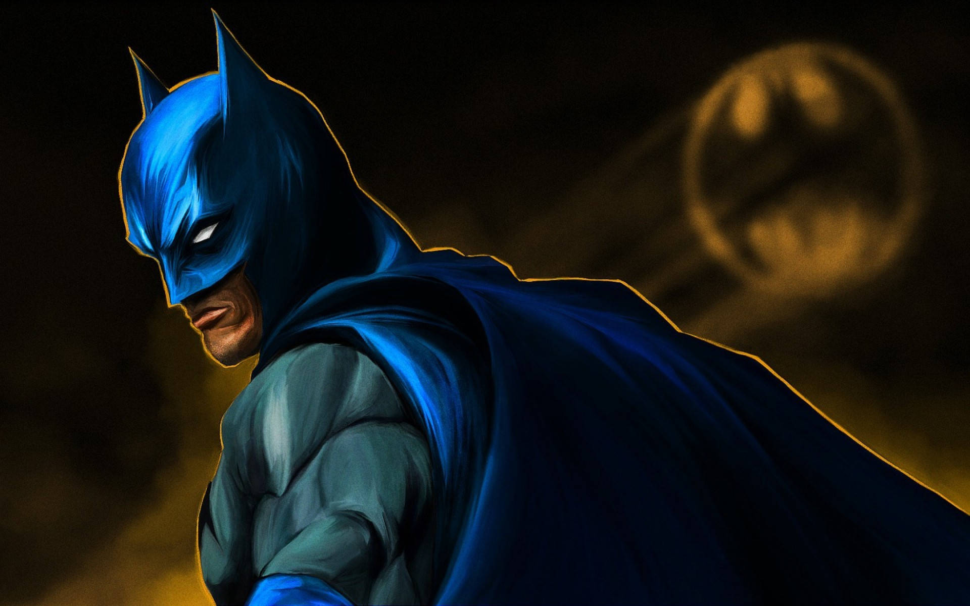 HD Superhelt Batman i blå himmel Tapet Wallpaper