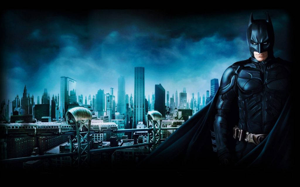 Hd Superhero Batman In Gotham City Wallpaper