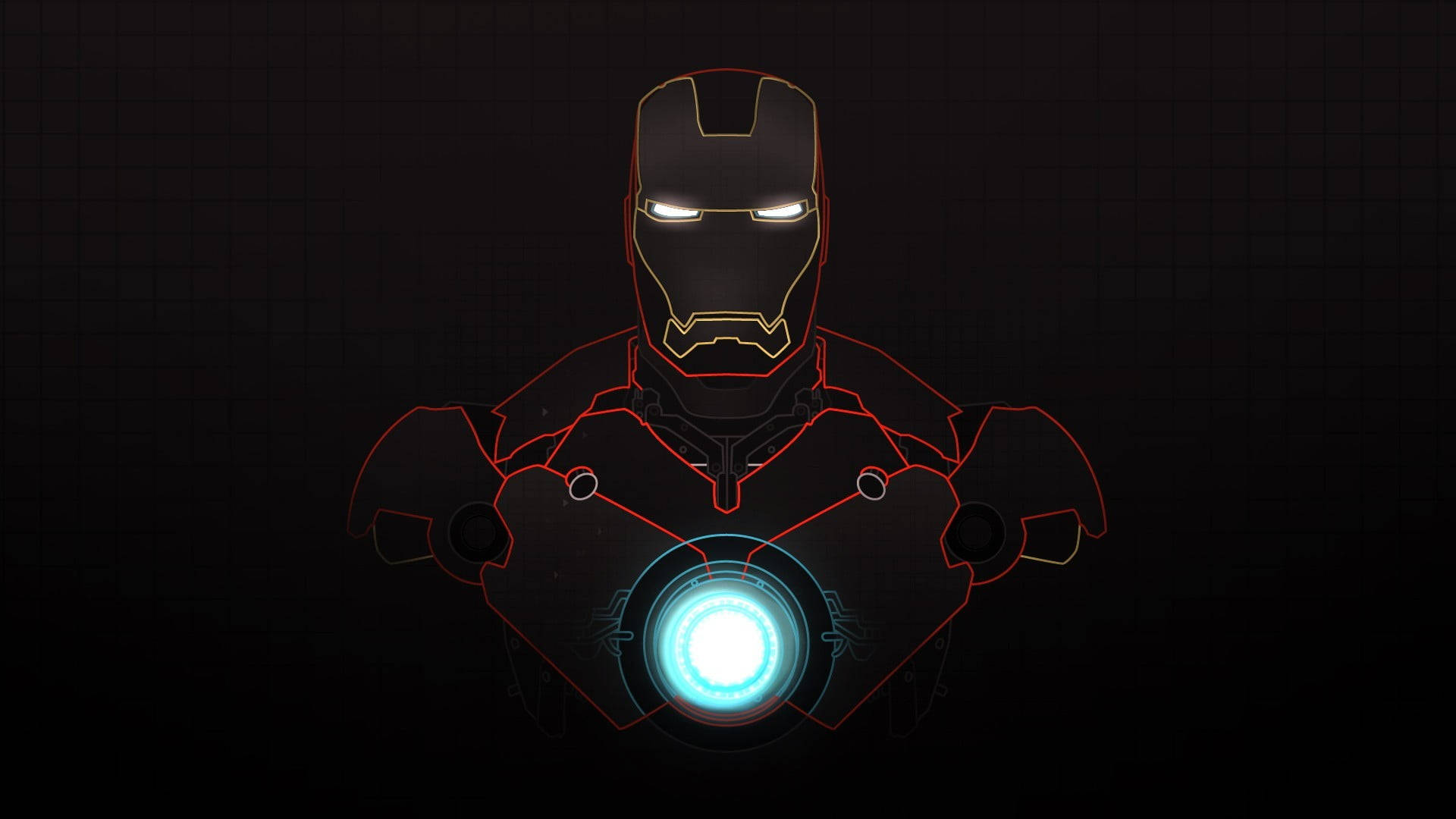 Contorno Del Vestito Di Iron Man Del Supereroe Hd Sfondo
