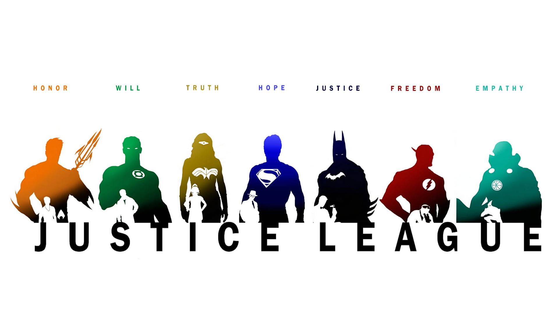 Hdsuperhelden Justice League Charaktere Wallpaper