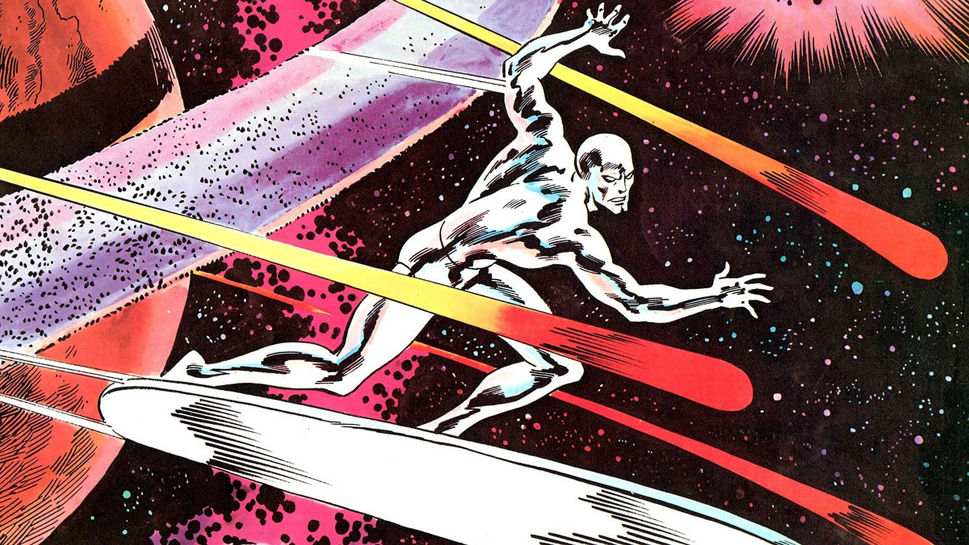 Made a phone wallpaper for Silver Surfer Black I had to the art was  amazing  rMarvel
