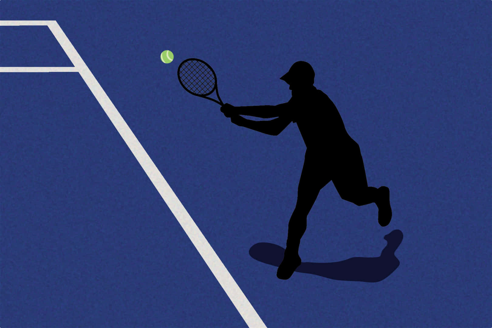 HD Tennis Player Vector Art Background
