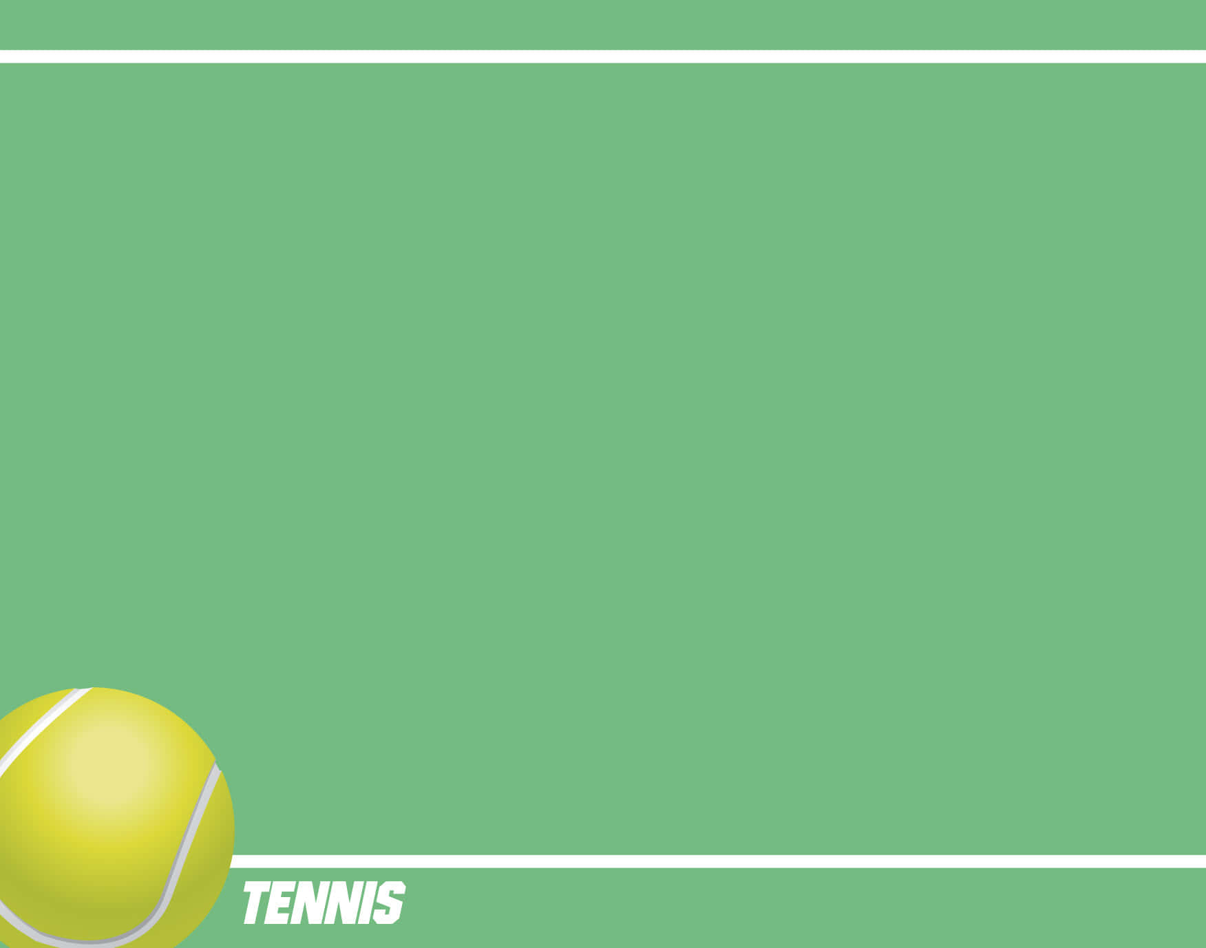 HD Green And White Tennis Poster Background