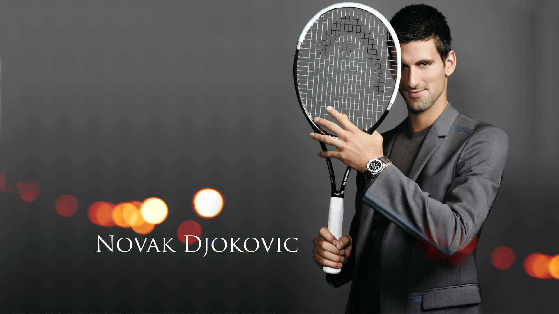 Hdserbisk-tennisspelare Novak Djokovic-poster Som Bakgrund.