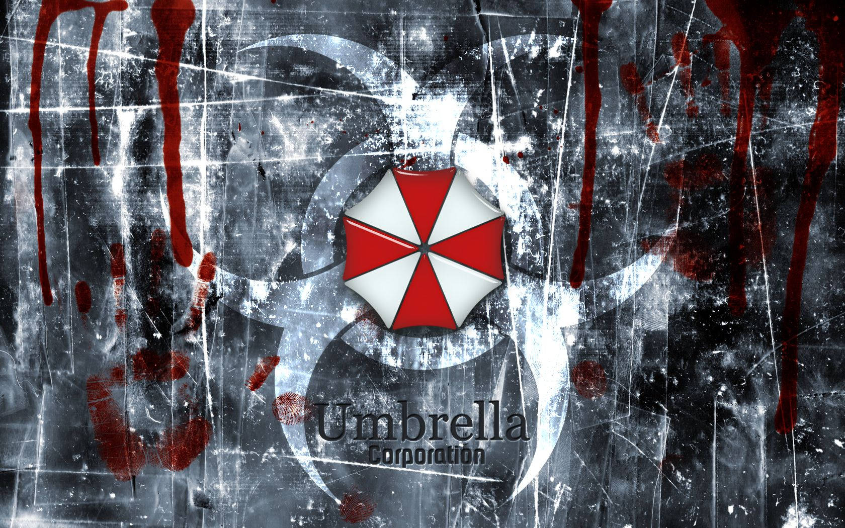 Protecting the survivors of Raccoon City with the steadfast Umbrella Wallpaper