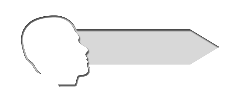 Head Profile Arrow Silhouette PNG