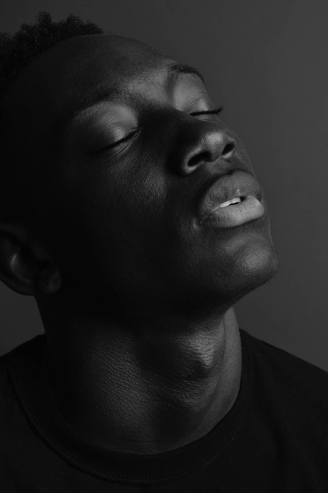 Head Shot Of A Black Man Model Background