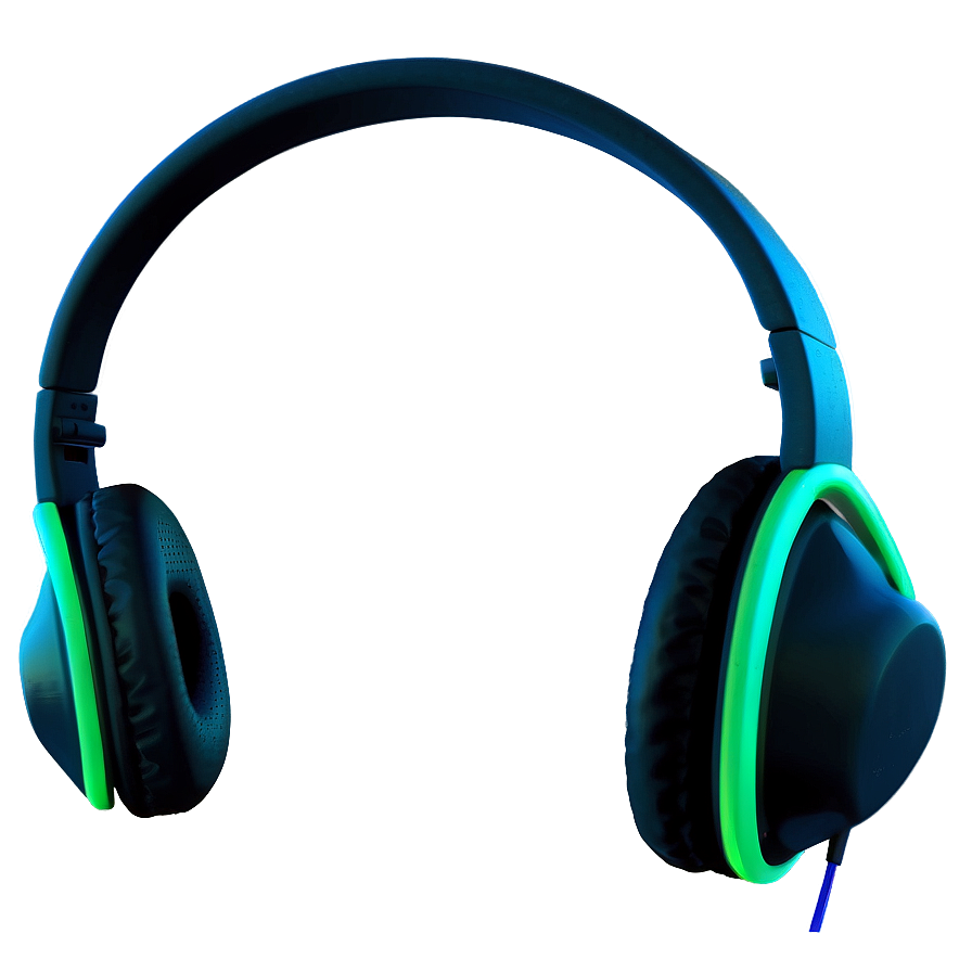 Headphones Green Neon Png 05042024 PNG