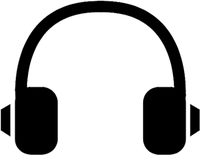 Download Headphones Icon Silhouette | Wallpapers.com