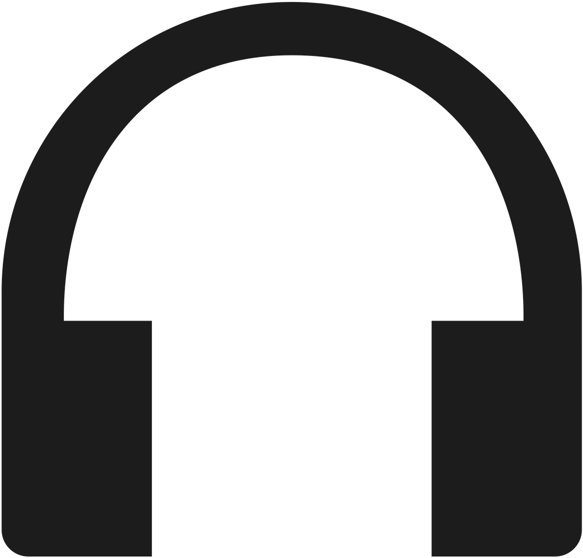 Headphones Icon Simple Black PNG