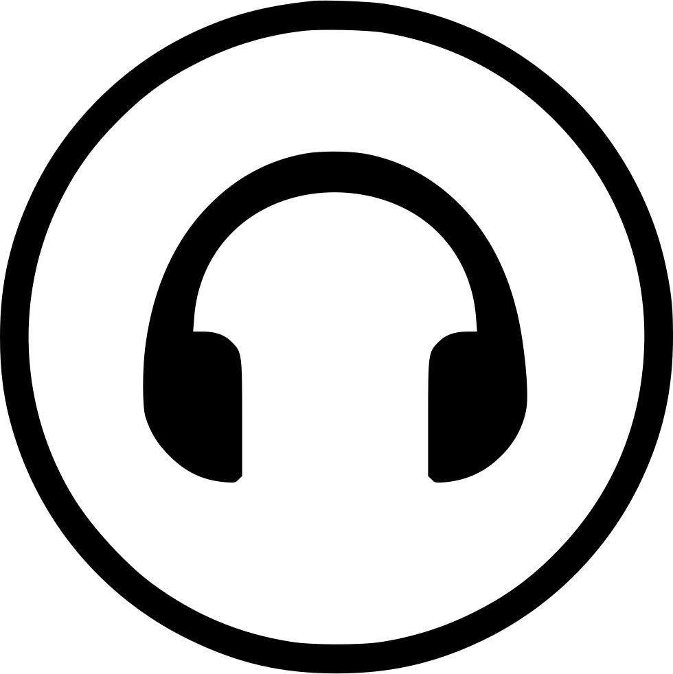 Headphones Icon Simple Design PNG