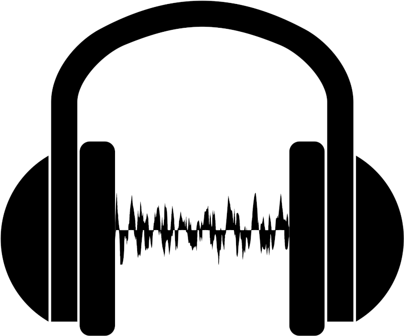 Headphones Soundwave Graphic PNG