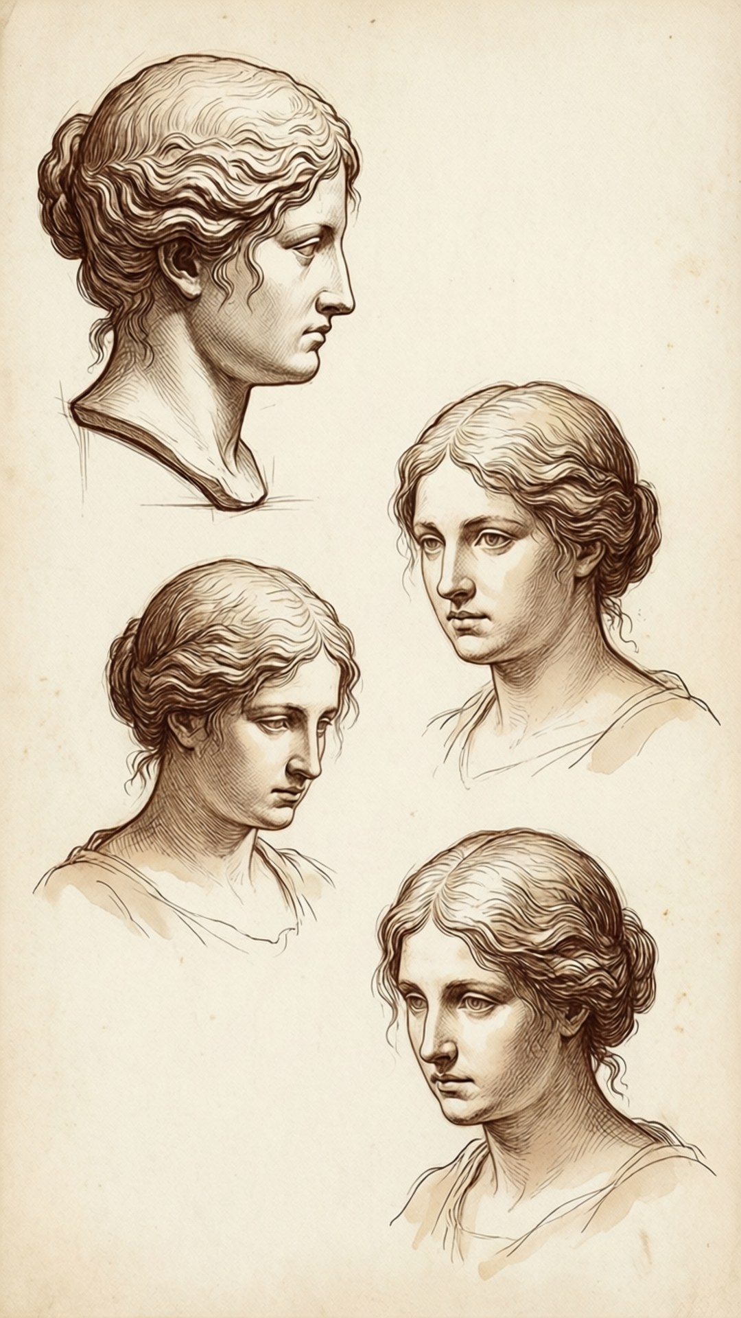 Heads Study Sheet Wallpaper