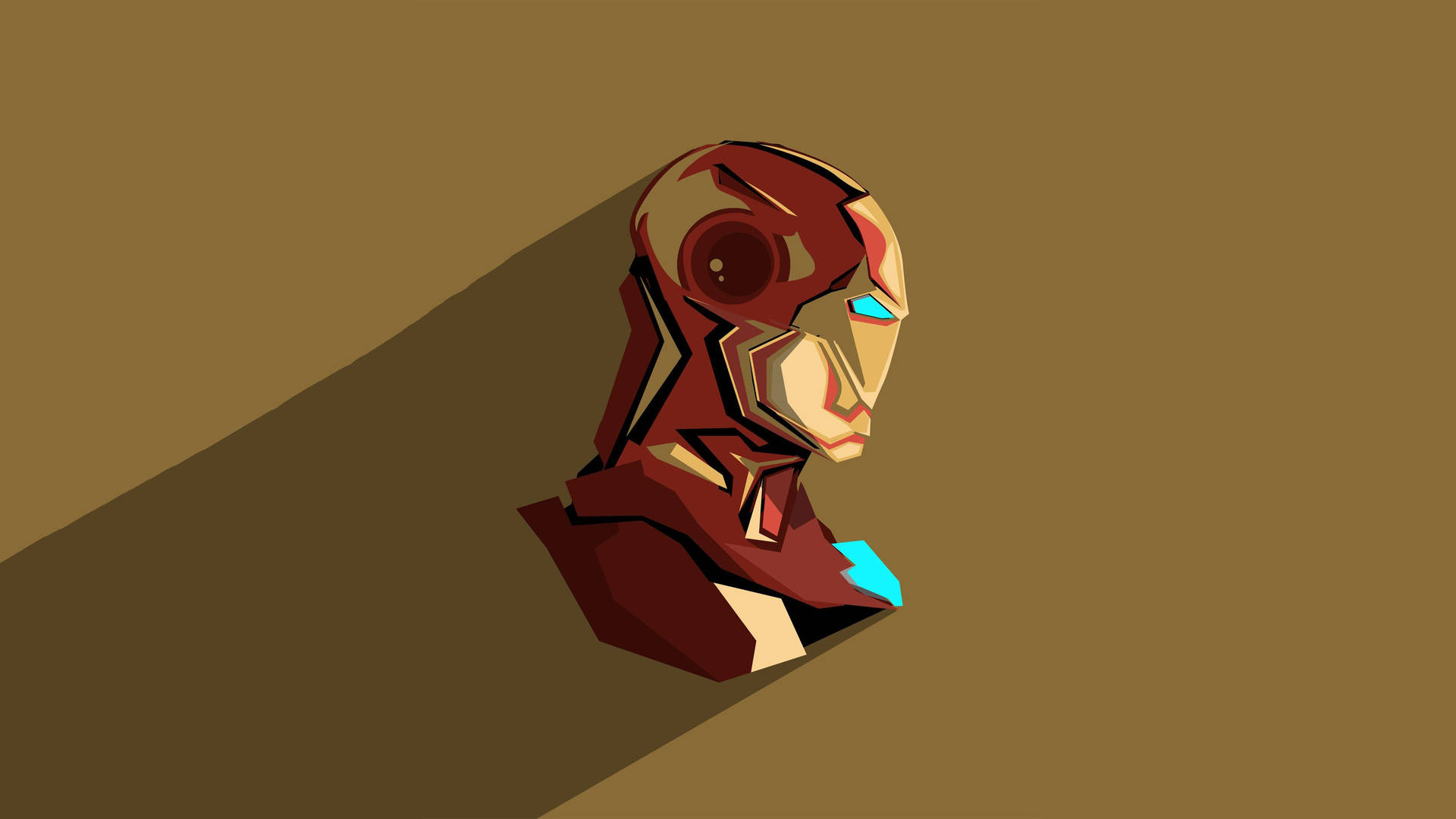 Logovon Iron Man Superheldenkopf Wallpaper