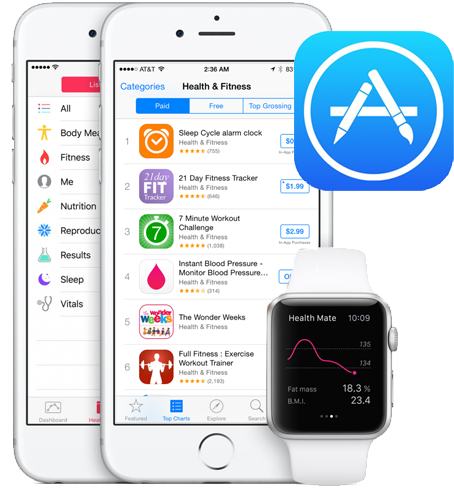 Health Fitness Apps Apple Devices PNG