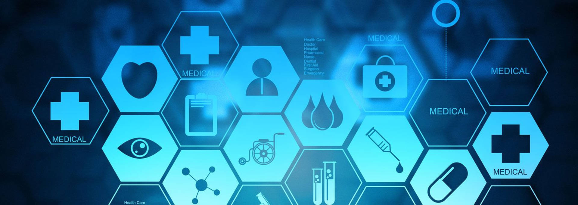 Healthcare Icons Hexagon Wallpaper