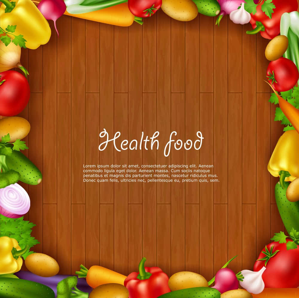 Healthy Food Background Vector Illustration