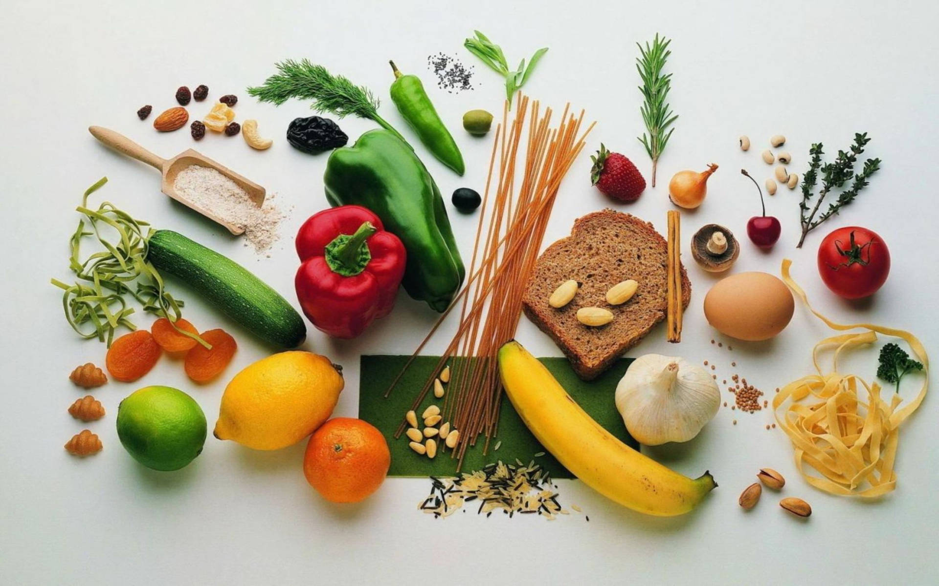 Healthy Food Fruits Vegetables Wallpaper