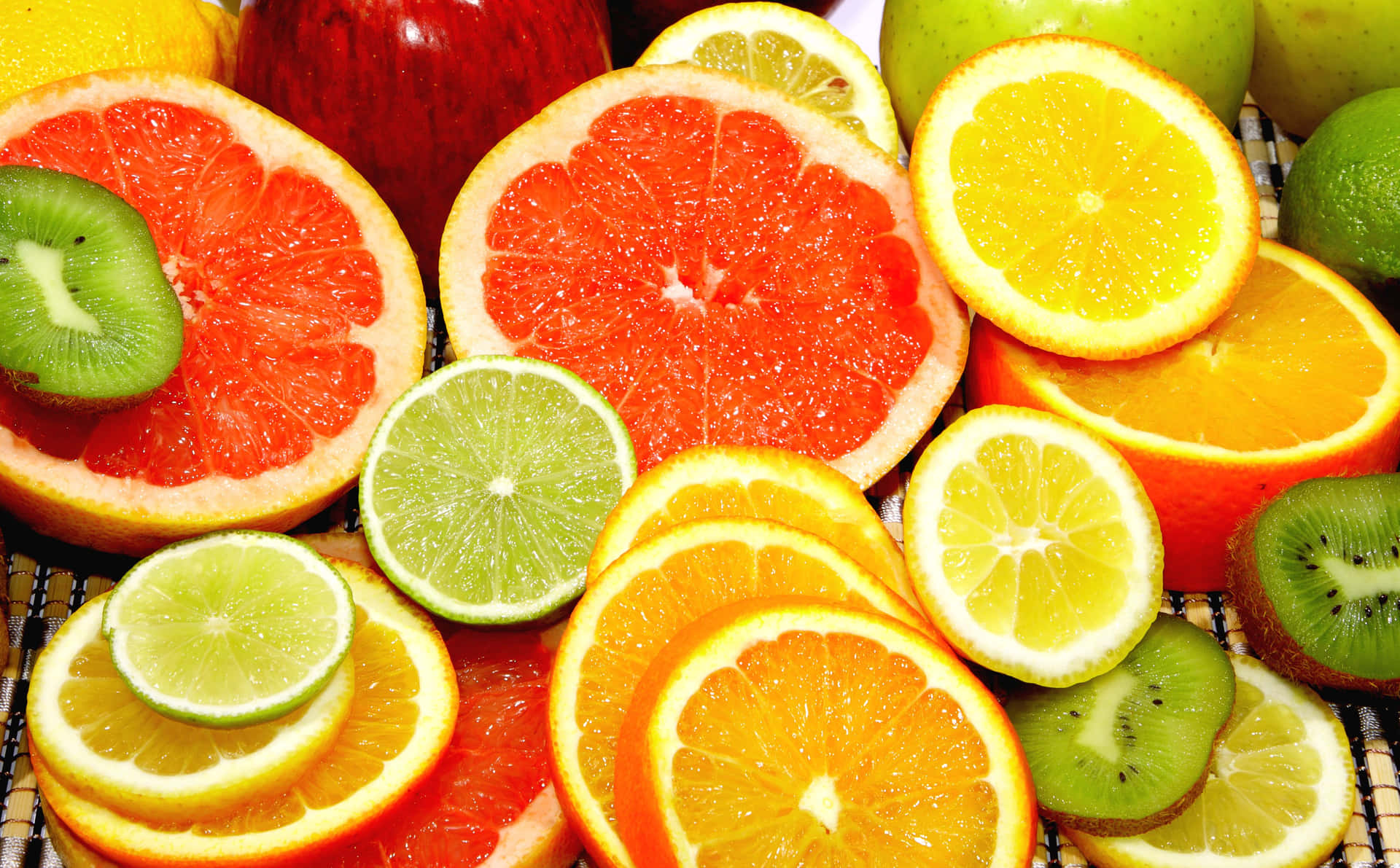 Hälsosammat Bild Med Citrusfrukt Skivor