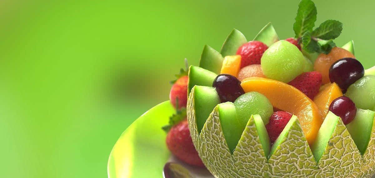 Gesundesessen - Früchte In Einem Melonen-bild