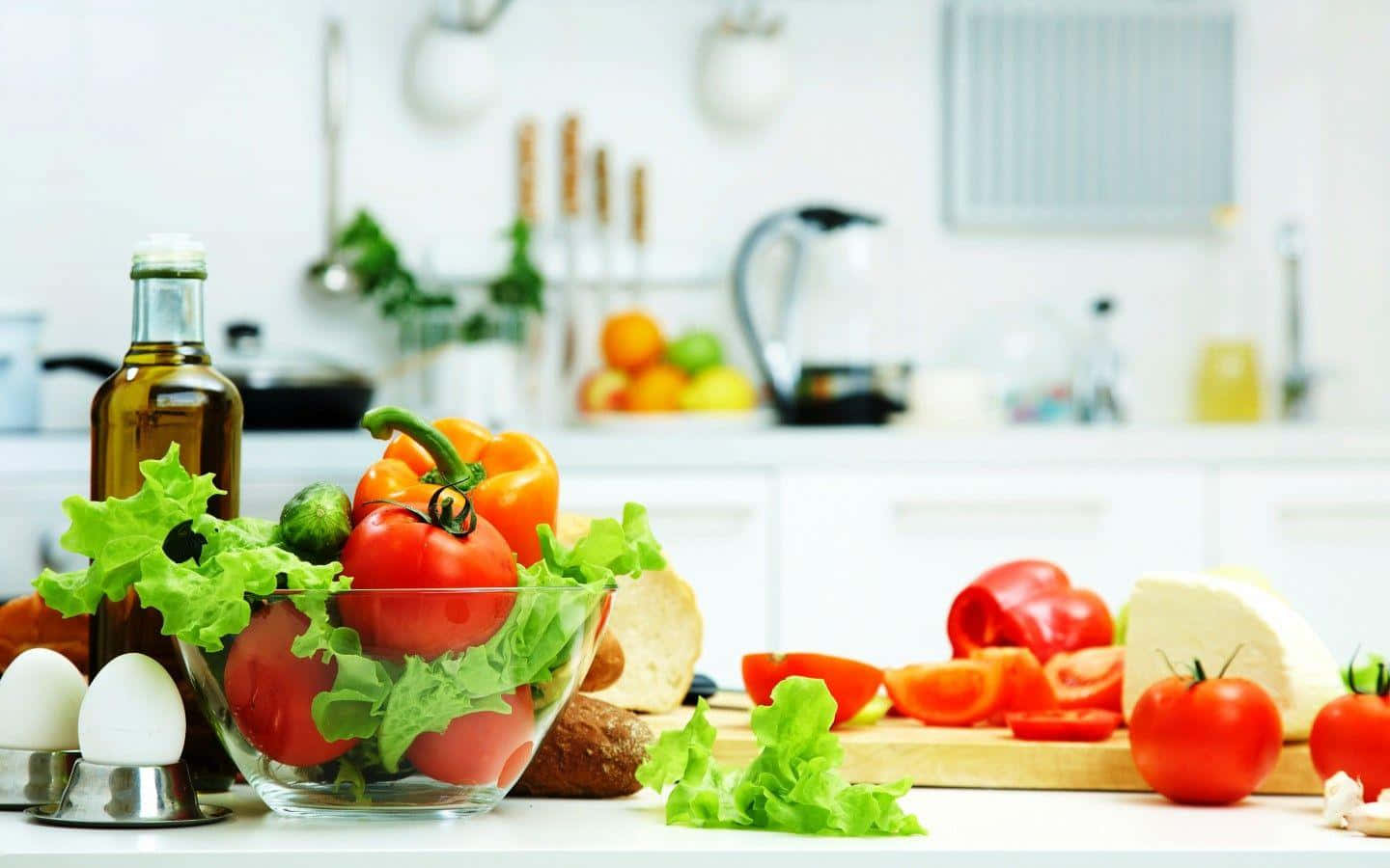 Healthy Food Vegetables In Kitchen Picture