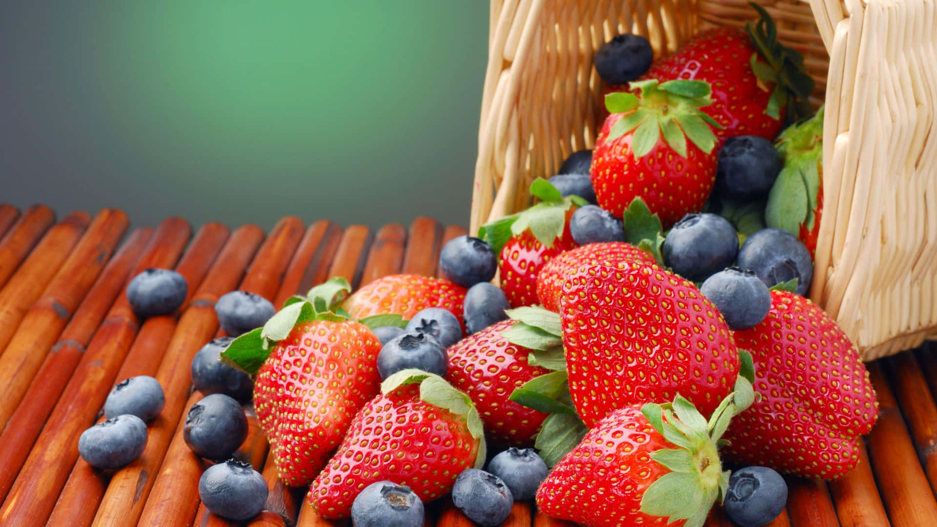 Healthy Food Blueberries And Strawberries Picture