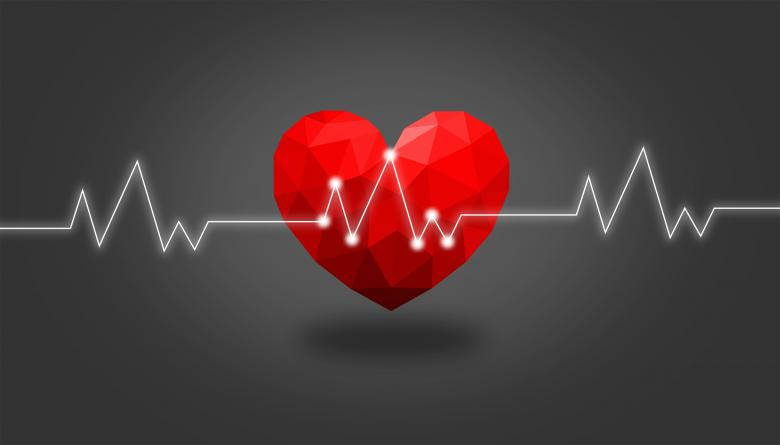 Healthy Heartbeat Graphic Wallpaper