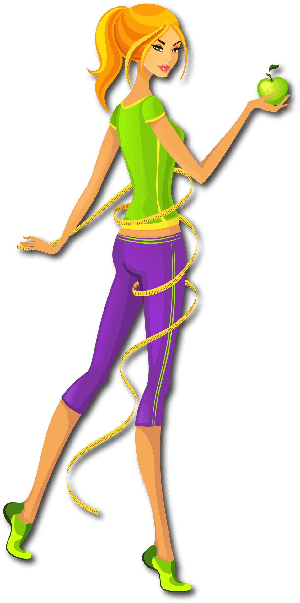 Healthy Lifestyle Animated Character PNG
