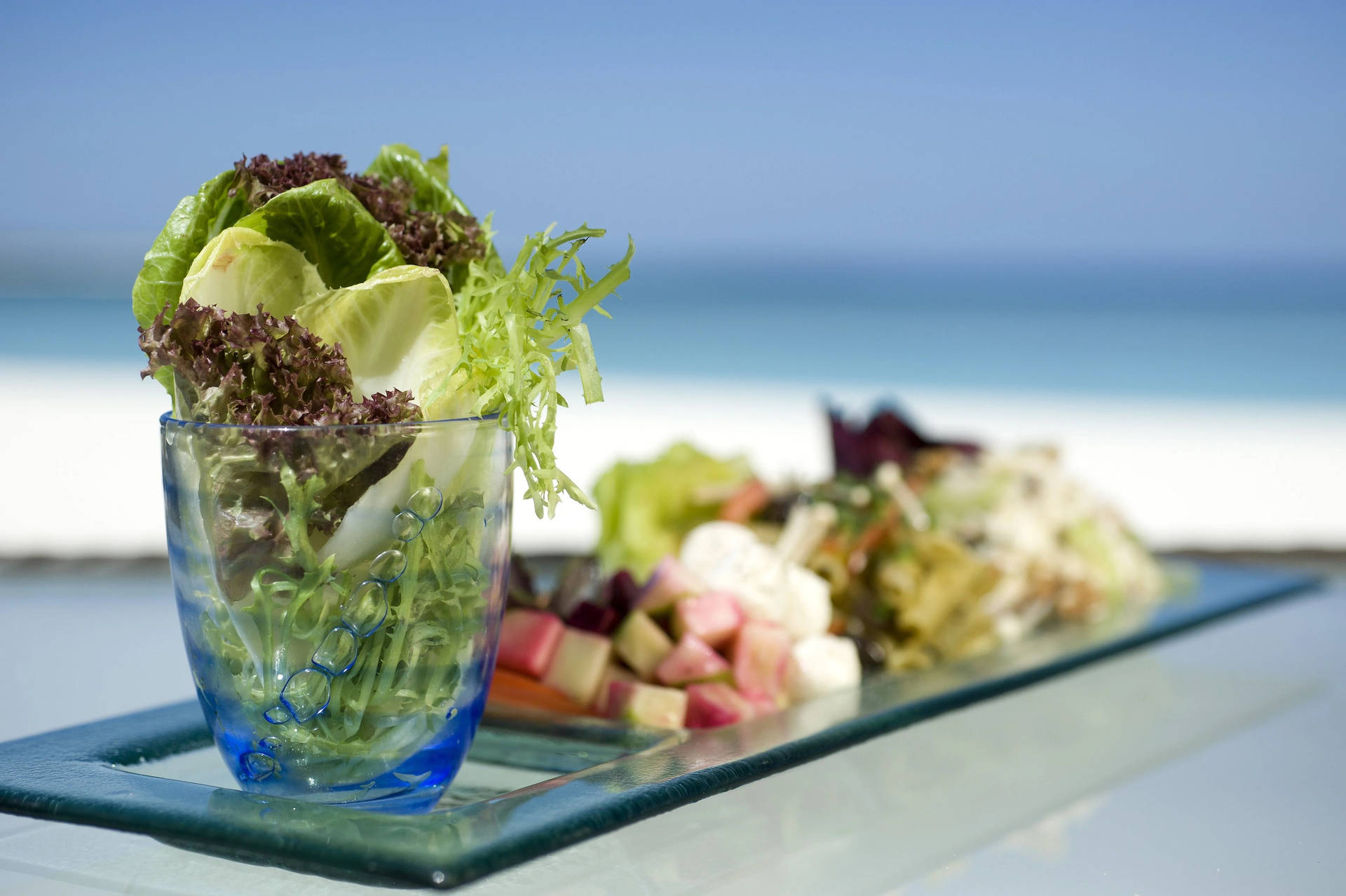 Healthy Lunch On The Beach Wallpaper