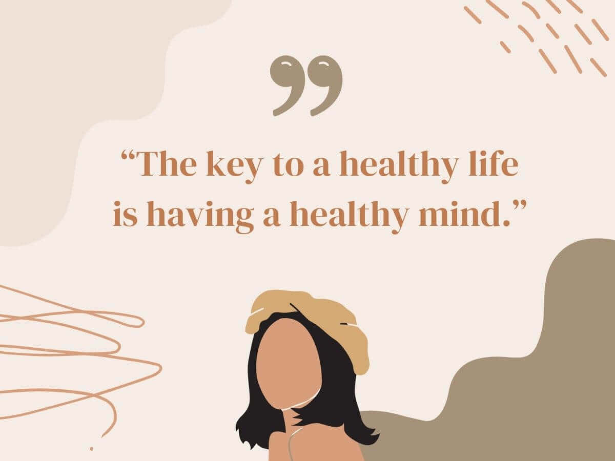 Healthy Mind Healthy Life Quote Wallpaper