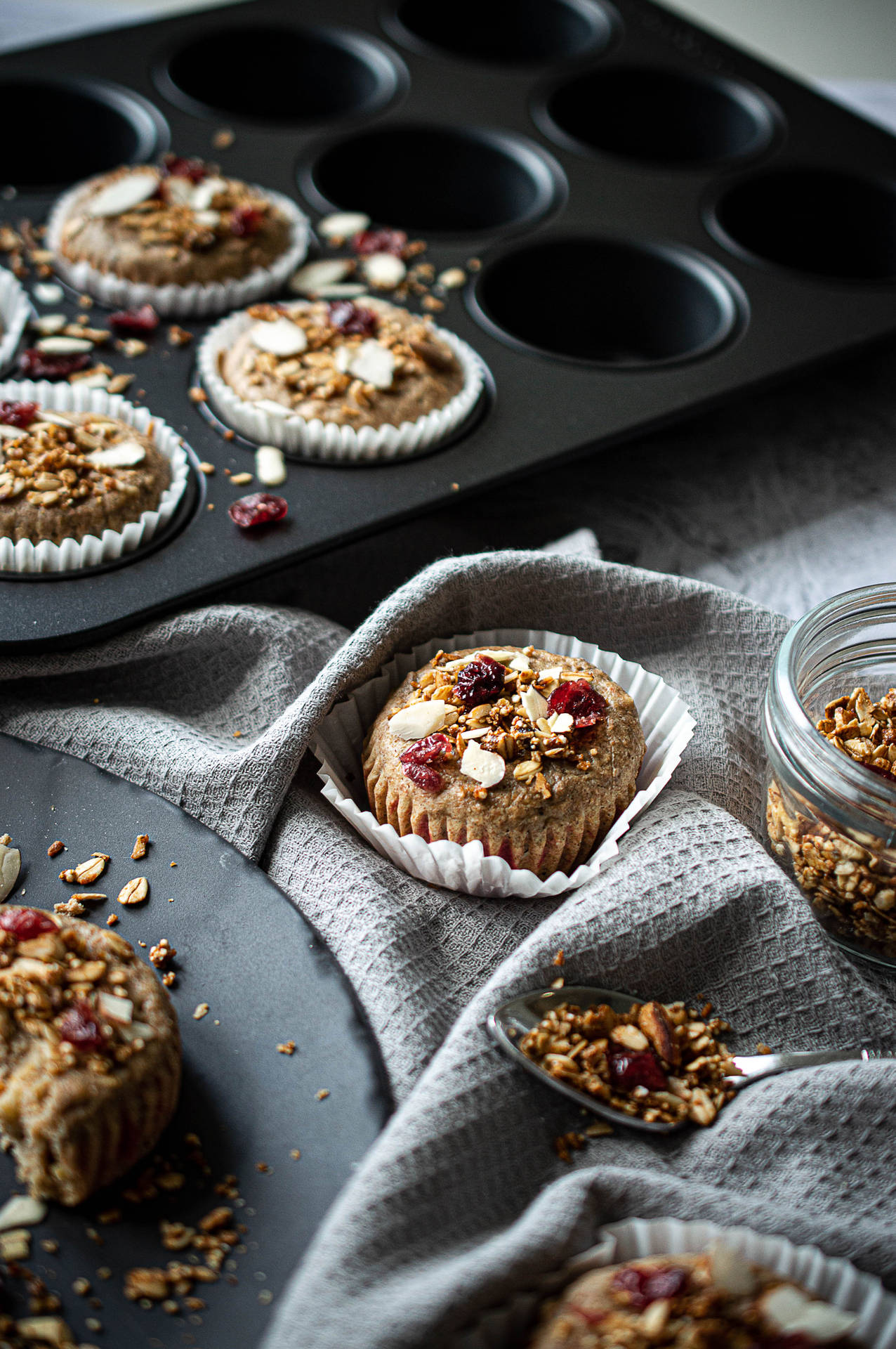 Healthy Muffins On Tray Wallpaper