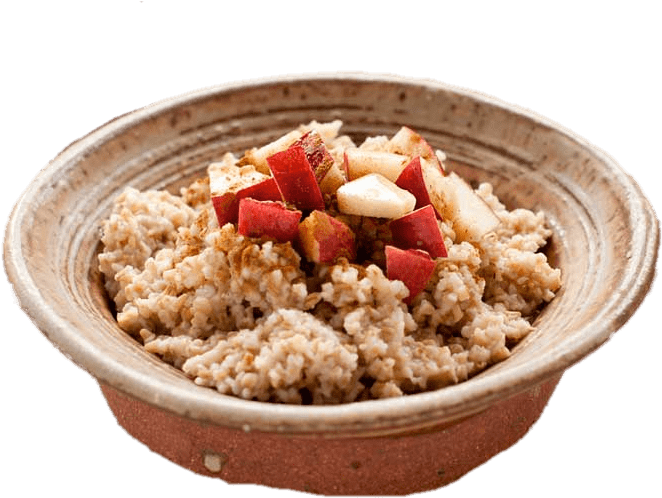 Healthy Oatmeal Apple Breakfast Bowl PNG