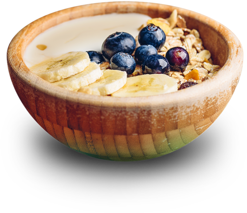 Healthy Oatmeal Bowl With Fruit Toppings PNG