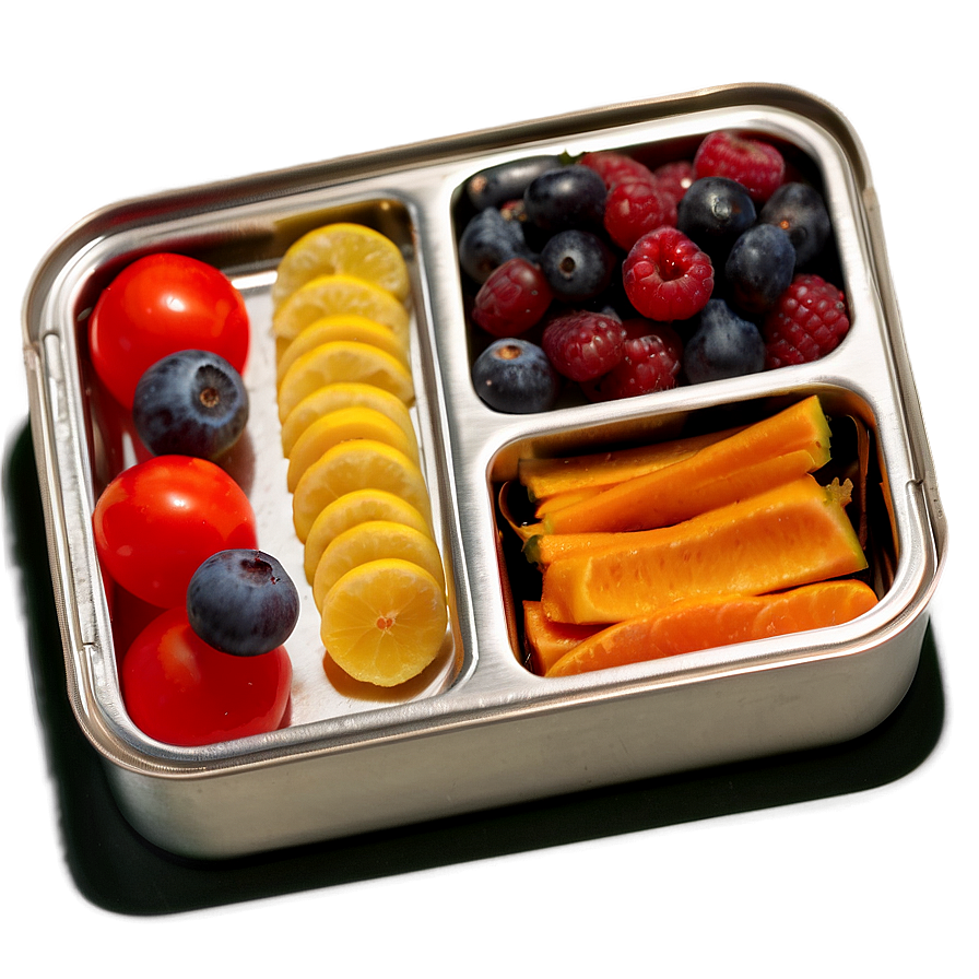 Healthy School Lunch Box Fruit Vegetables PNG