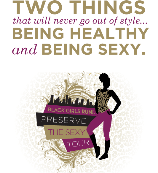 Healthy Sexy Black Girls Run Tour Poster PNG