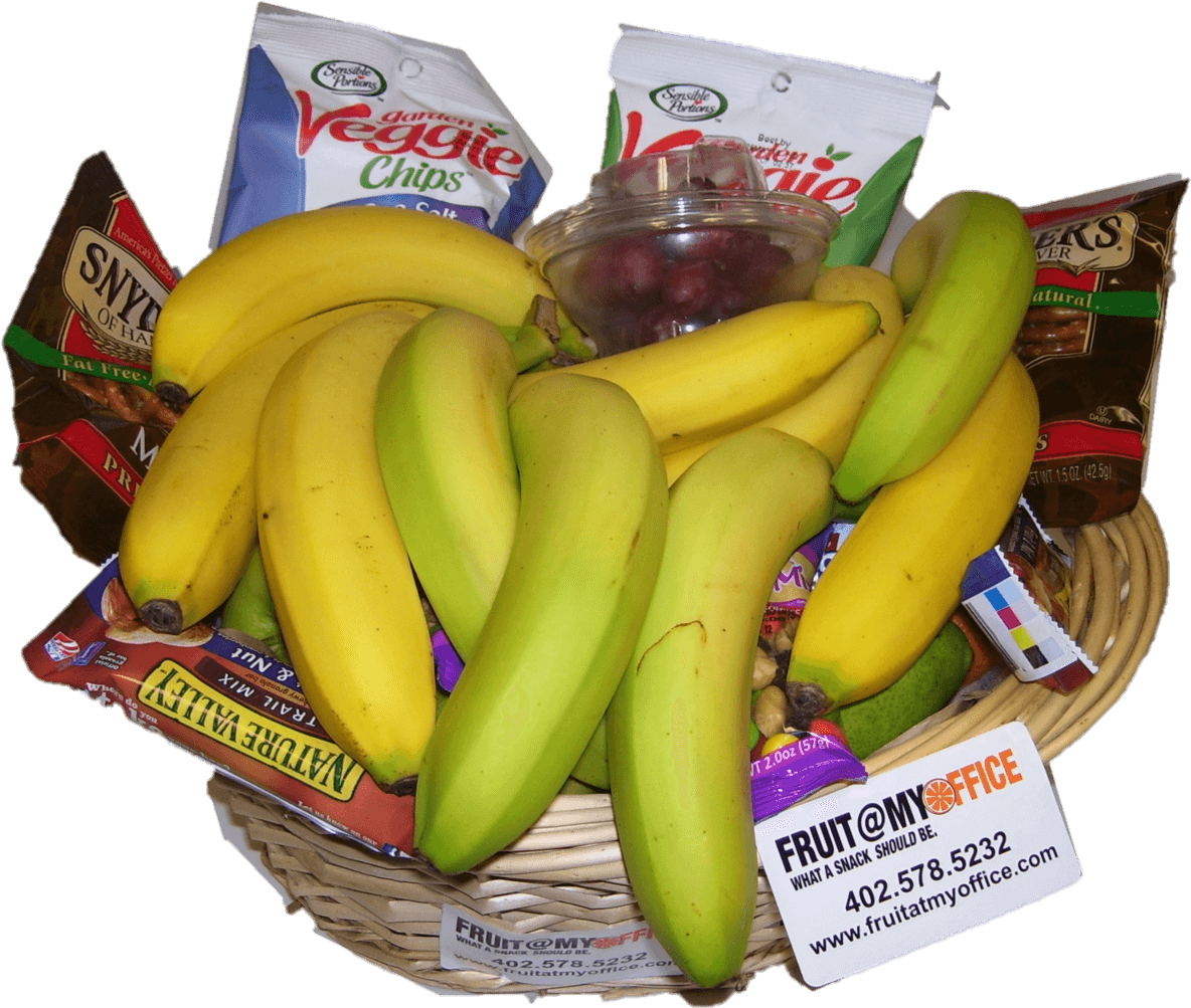 Healthy Snack Basket Assortment PNG