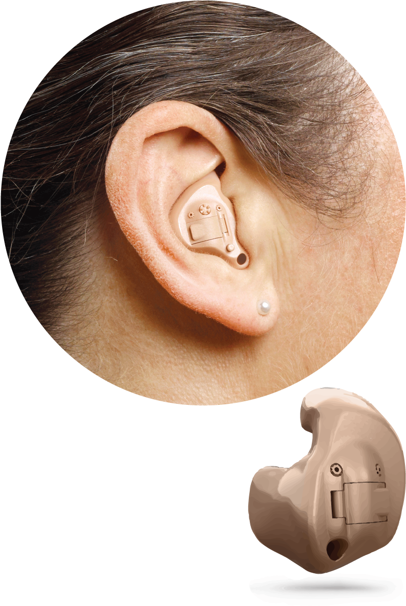 Hearing Aid In Ear Close Up PNG