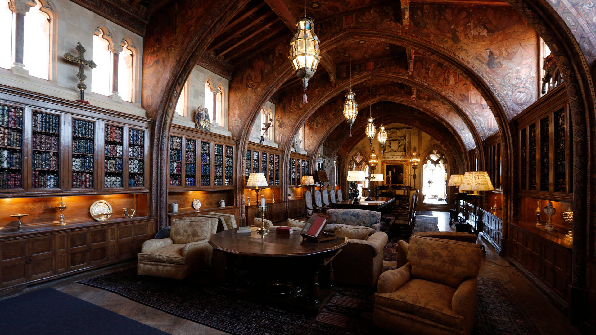Hearst Castle Gothic Library Wallpaper