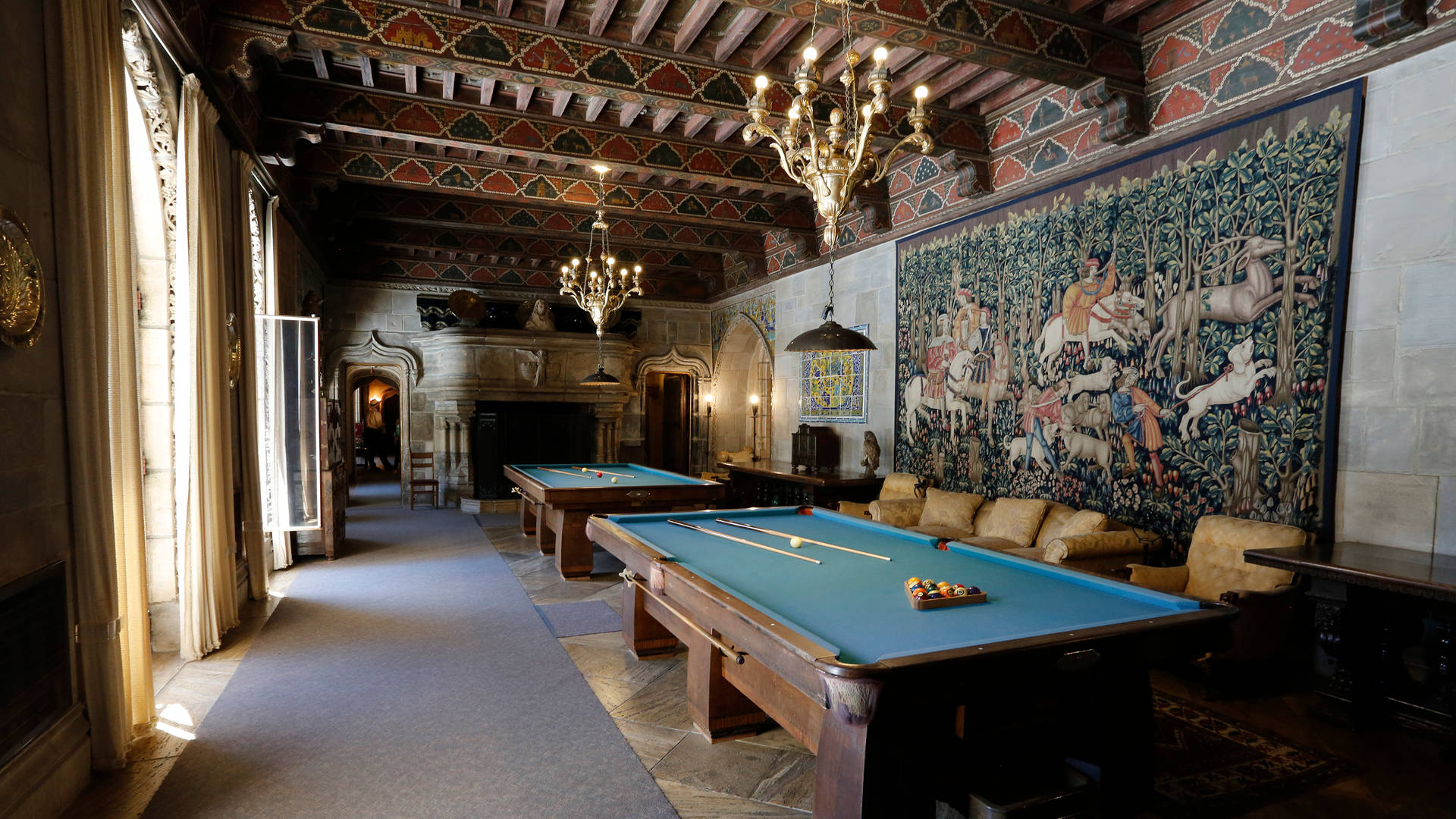 Hearst Castle's Billiard Room Wallpaper